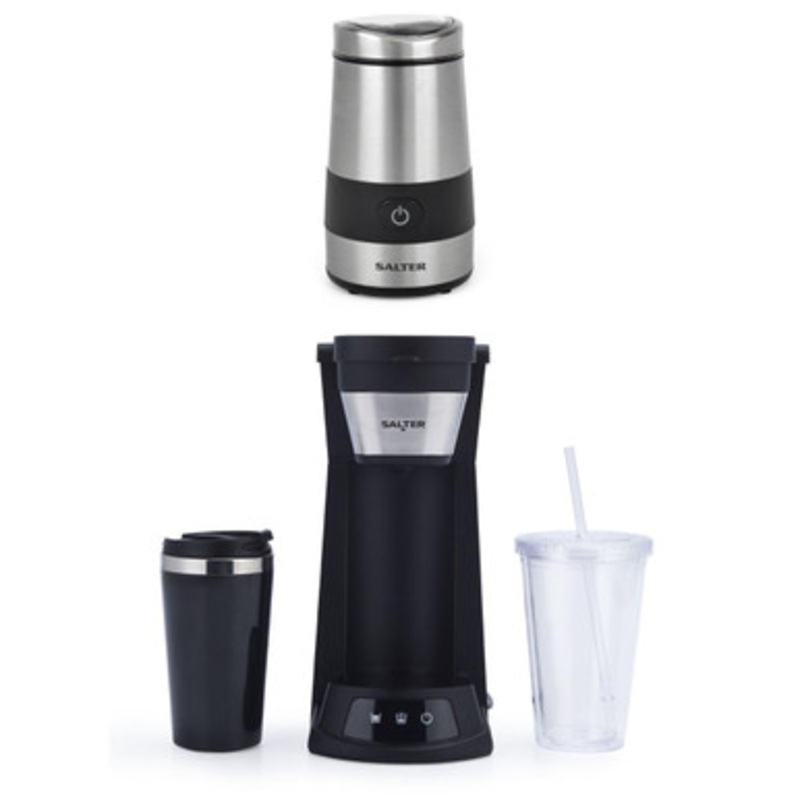 2 in 1 Iced Coffee Maker & Electric Coffee Grinder