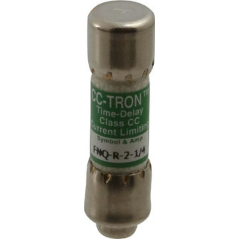 Bussmann 300 VDC, 600 VAC, 2.25 Amp, Time Delay General Purpose Fuse Fuse Holder Mount, 1-1/2 OAL, 200 at AC (RMS) kA Rating, 13/32 Diam FNQ-R-2-1/4 - 75915736