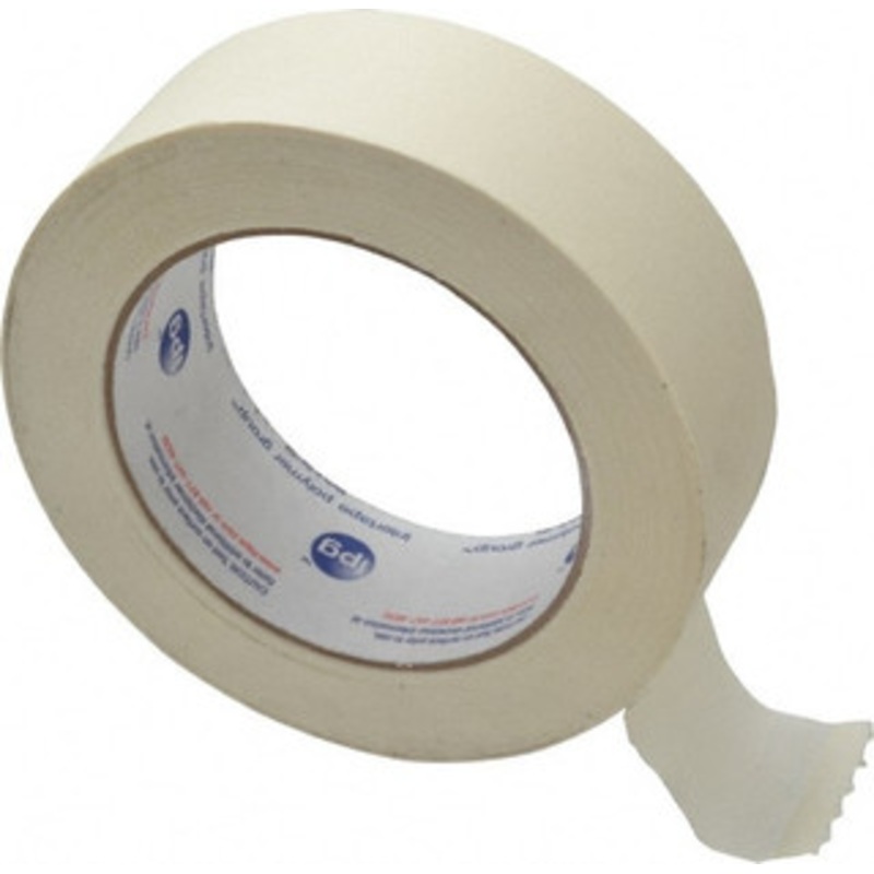 Intertape 1-1/2 Wide x 180 ft. Long x 5 mil White Paper Masking Tape Rubber Adhesive, 21 Lb/In Tensile Strength, Series PG500 PG500.17 - 00321505