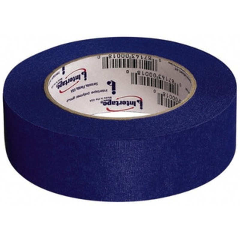 Intertape 48mm Wide x 54.8 m x 5.5 mil Blue Paper Painters Tape Rubber Adhesive, 23 Lb/In Tensile Strength, Series Intertape-PT14 99490 - 30484034