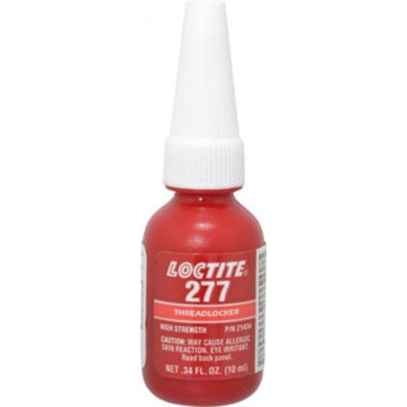 Loctite 10 mL Bottle, Red, High Strength Liquid Threadlocker Series 277, 24 hr Full Cure Time, Hand Tool, Heat Removal 231089 - 67933036
