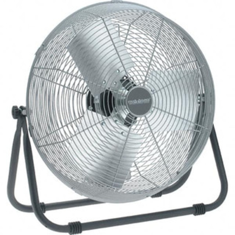 PRO-SOURCE 18 Blade, 1/8 hp, 3,500, 4,800 & 5,750 CFM, Low Floor Stand Industrial Circulation Fan Floor Stand, 120 Volts, 2.2 Amps, 3 Speed CED214N - 38768230