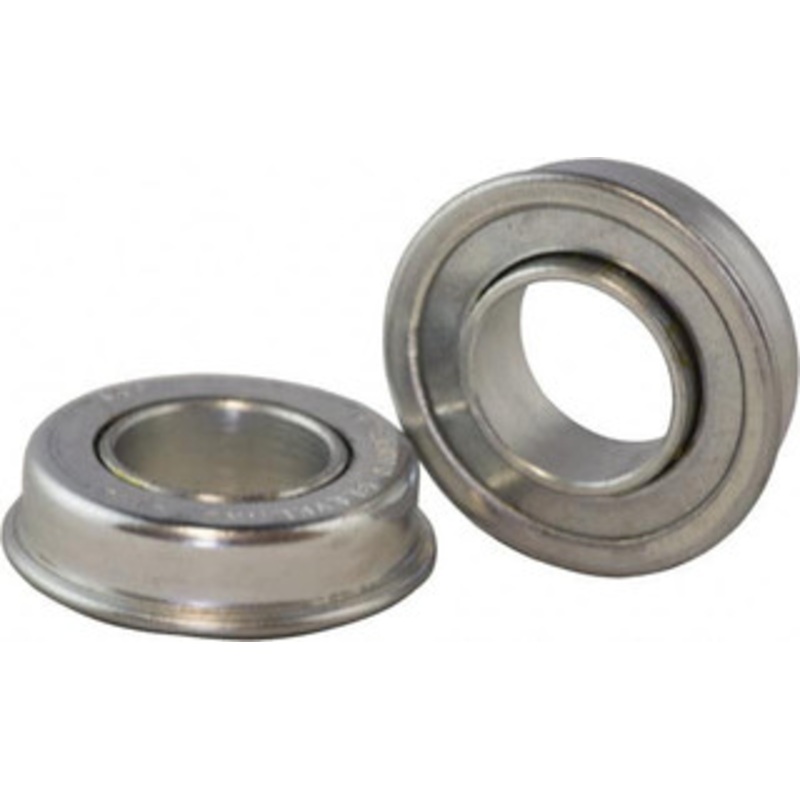 USDI 1 Row, 1-3/8 OD, 3/4 Bore Diam, Round Double Seal Conveyor Roller Bearing 180 Lb Capacity, 550 Max RPM, with Flange, Steel with Zinc Housing ASF-107-6 - 36560076