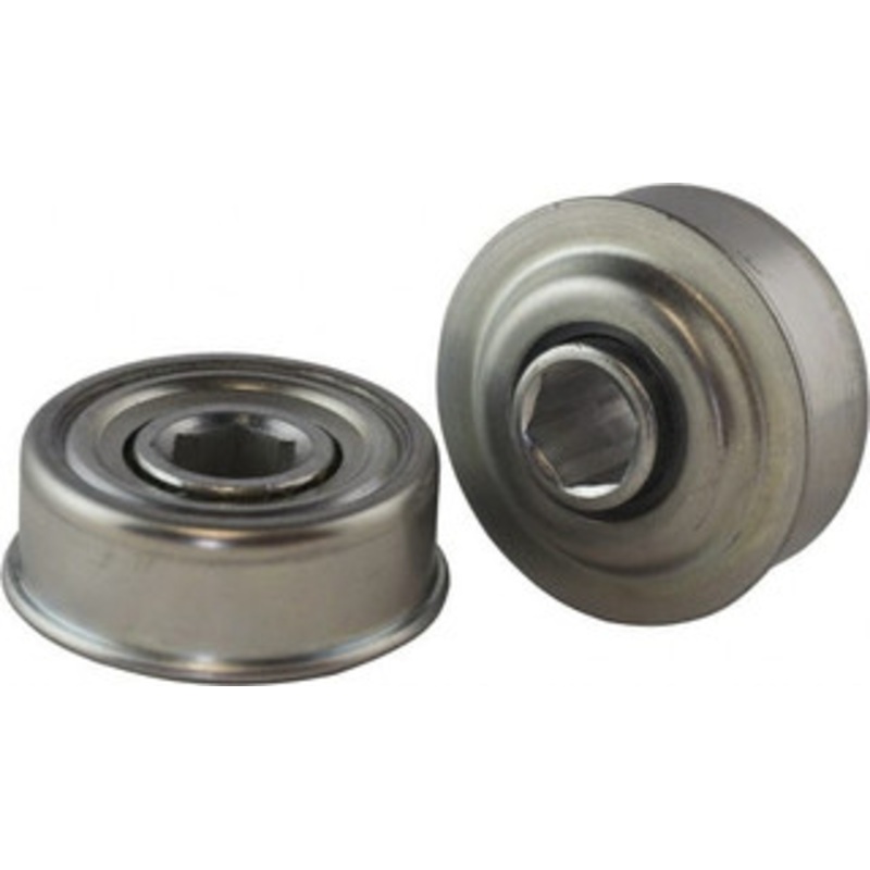 USDI 1 Row, 2.265 OD, 5/8 Hex Single Seal Conveyor Roller Bearing 425 Lb Capacity, 550 Max RPM, with Flange, Steel with Zinc Housing CB-255H39 - 36559359