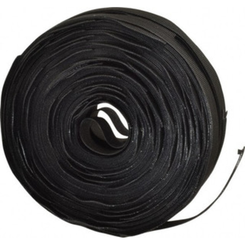 Velcro QWIK Tie 75 Piece 1 x 12, Self Fastening Tie/Strap Hook & Loop Strap Perforated/Pieces Roll, Black, Printable Surface 158789 - 72973837