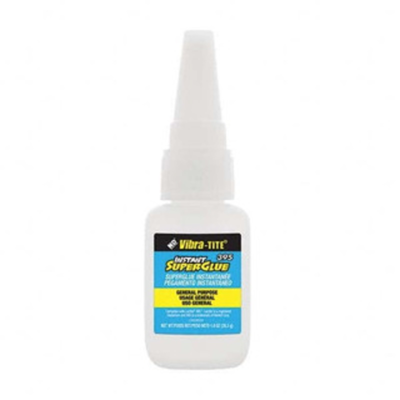 Vibra-Tite 1 oz Bottle, General Purpose, Clear Instant Adhesive 15 sec Fixture Time, 24 hr Full Cure Time, Bonds to Metal, Plastic & Rubber, 39528 - 03169570