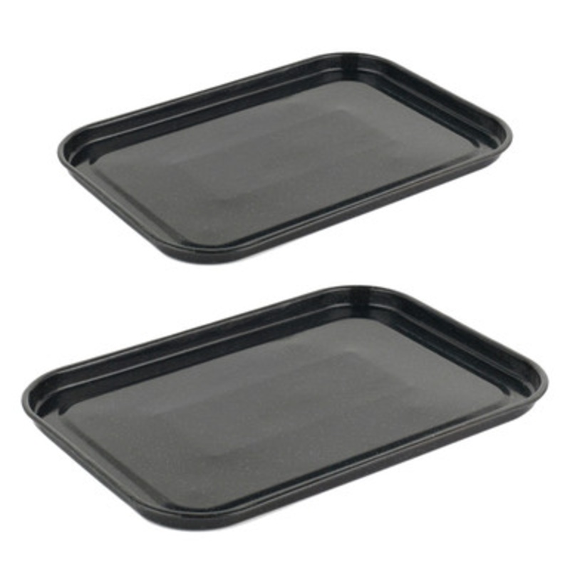 Vitreous Enamel Baking Tray Set - 36/40cm