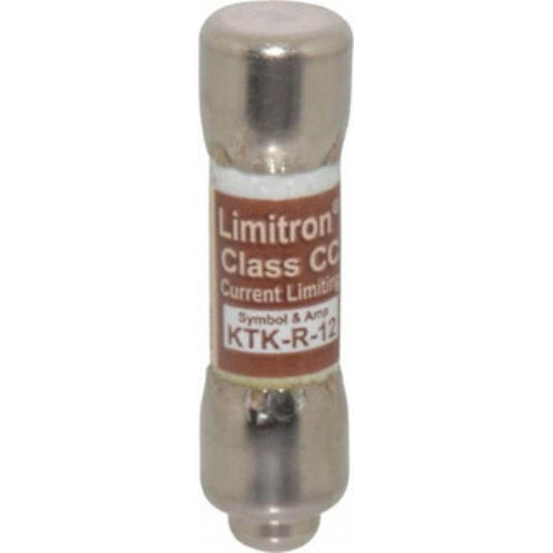 Bussmann 600 VAC, 12 Amp, Fast-Acting General Purpose Fuse Fuse Holder Mount, 1-1/2 OAL, 200 at AC (RMS) kA Rating, 13/32 Diam KTK-R-12 - 74760323
