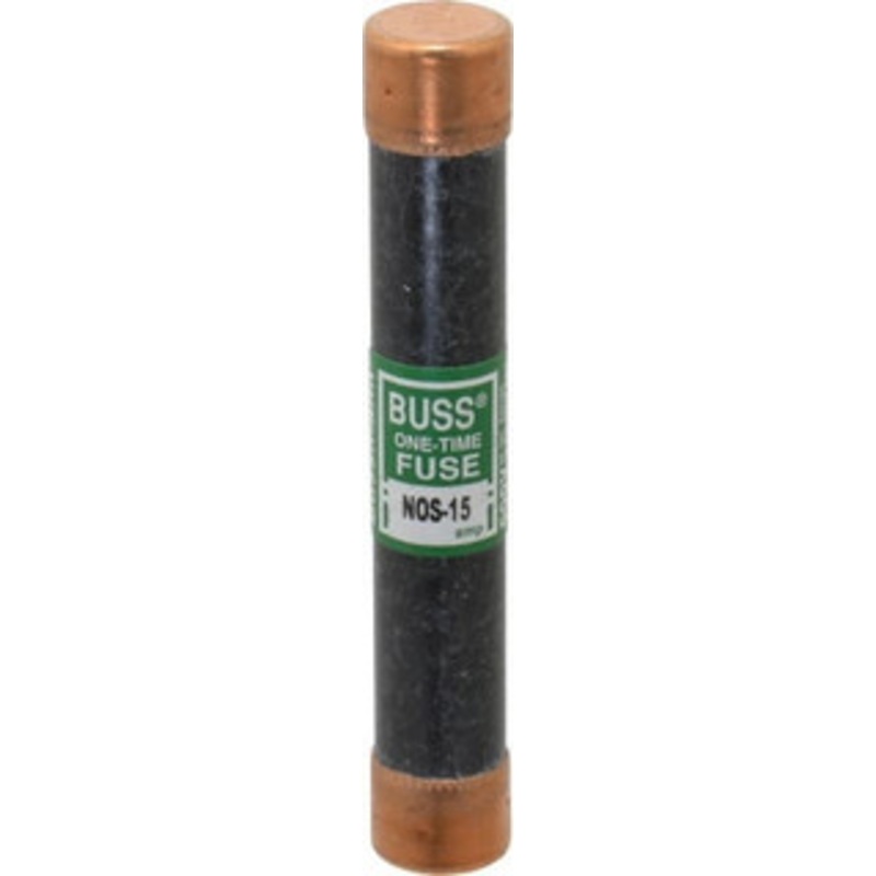 Bussmann 600 VAC, 15 Amp, Fast-Acting General Purpose Fuse Fuse Holder Mount, 127mm OAL, 50 at AC/DC kA Rating, 13/16 Diam NOS-15 - 74740648