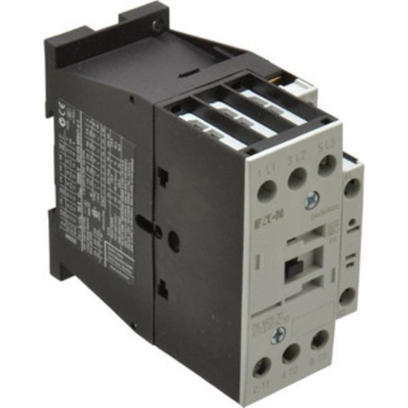 Eaton Cutler-Hammer 3 Pole, 24 Coil VAC, 40 Amp, Nonreversible Open Enclosure IEC Contactor 1 Phase hp: 2 at 115V, 3 at 200V, 5 at 230V, 3 Phase hp: 10 at 230V, 15 at 460V, 20 at 575V, 7.5 at 200V, 25 Amp Inductive Load Rating XTCE025C10T - 08804809