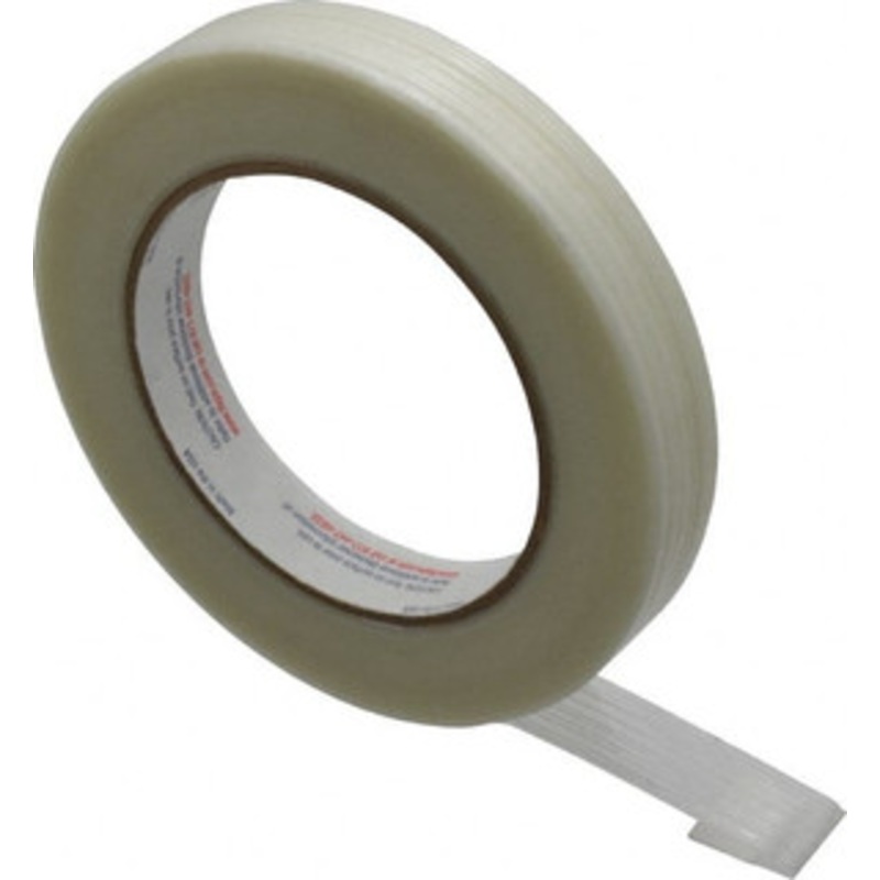 Intertape 3/4 x 60 Yd Natural (Color) Rubber Adhesive Strapping Tape Polyethylene Film Backing, 4 mil Thick, 100 Lb Tensile Strength, Series RG300 RG300.40 - 00323071