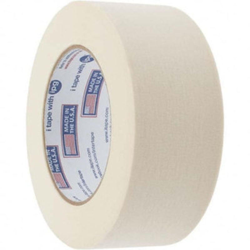 Intertape 44mm Wide x 54.8 m x 5.5 mil Tan/Natural Crepe Paper Masking Paper Rubber Adhesive, 23 Lb/In Tensile Strength 70988 - 75990473