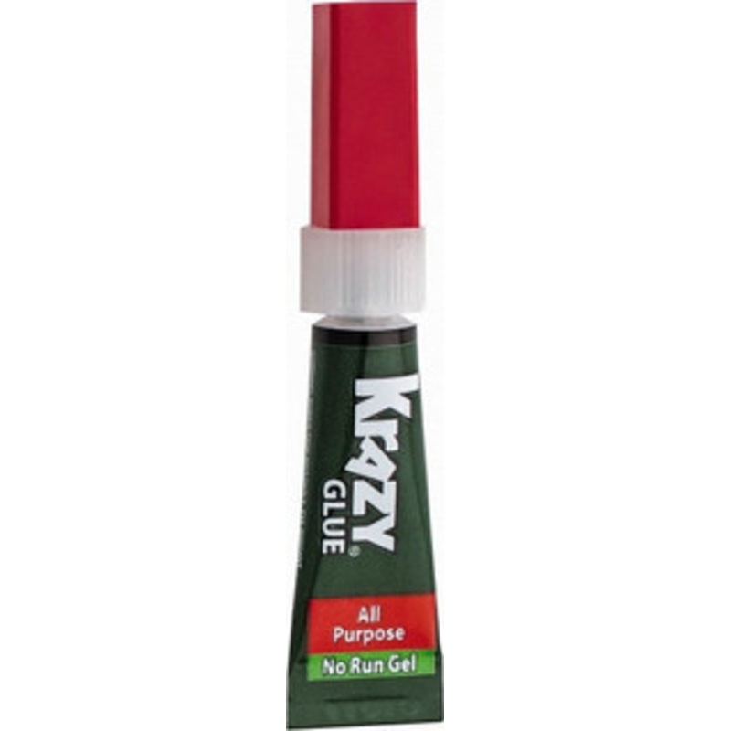 Krazy Glue 0.07 oz Tube Clear Instant Adhesive 1 min Working Time, Bonds to Ceramic, Leather, Metal, Plastic, Porcelain, Rubber, Vinyl & Wood KG86648R - 83665869