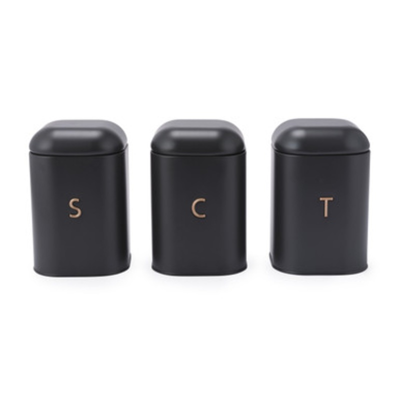 Pebble 3-Piece Canister Set - Charcoal