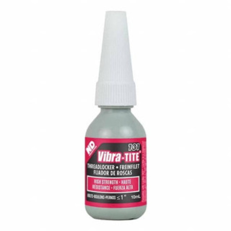 Vibra-Tite 10 mL Bottle, Red, High Strength Threadlocker Series 131, 24 hr Full Cure Time, Heat Removal 13110 - 75808642