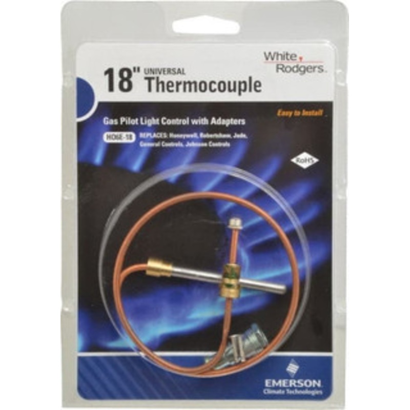White-Rodgers 18 Lead Length Universal Replacement HVAC Thermocouple Universal Connection H06E018S1 - 05287271