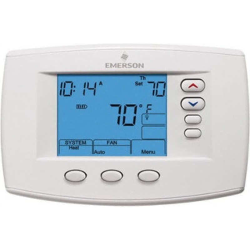 White-Rodgers 45 to 99F, 4 Heat, 2 Cool, Premium Residential Digital 7 Day Programmable Universal Multi-Stage or Heat Pump Thermostat 0 to 30 Volts, Horizontal Mount, Electronic Contacts Switch 1F950671 - 55526297