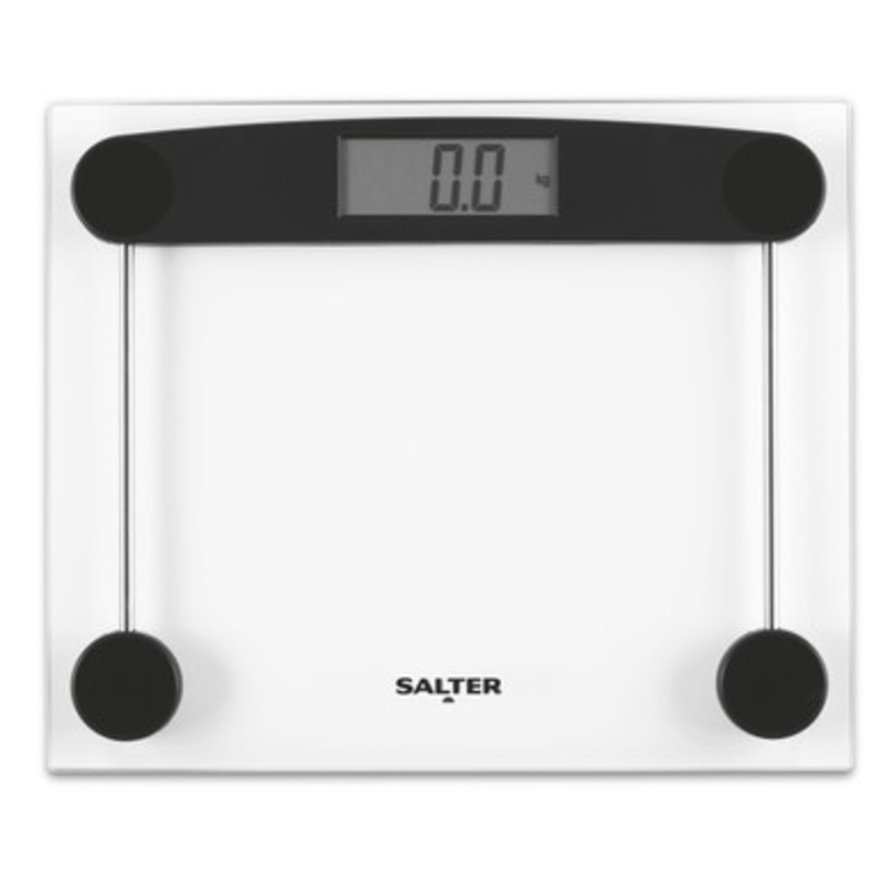 Compact Glass Digital Bathroom Scale - Clear