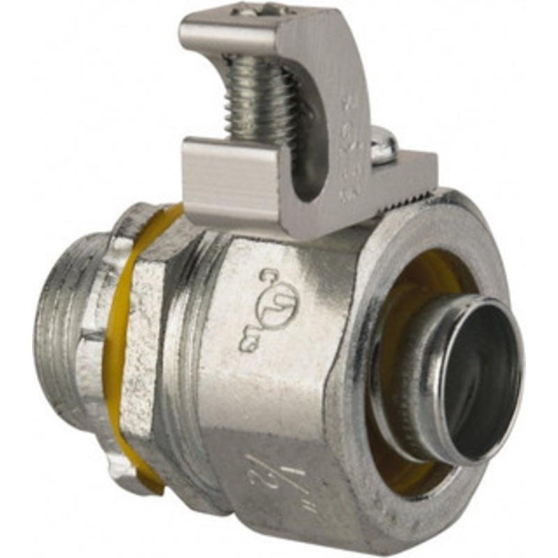 Crouse-Hinds 1/2 Trade Liquidtight Conduit Connector Malleable Iron, Noninsulated, Straight Connector, Threaded Connection LT50G - 04913752