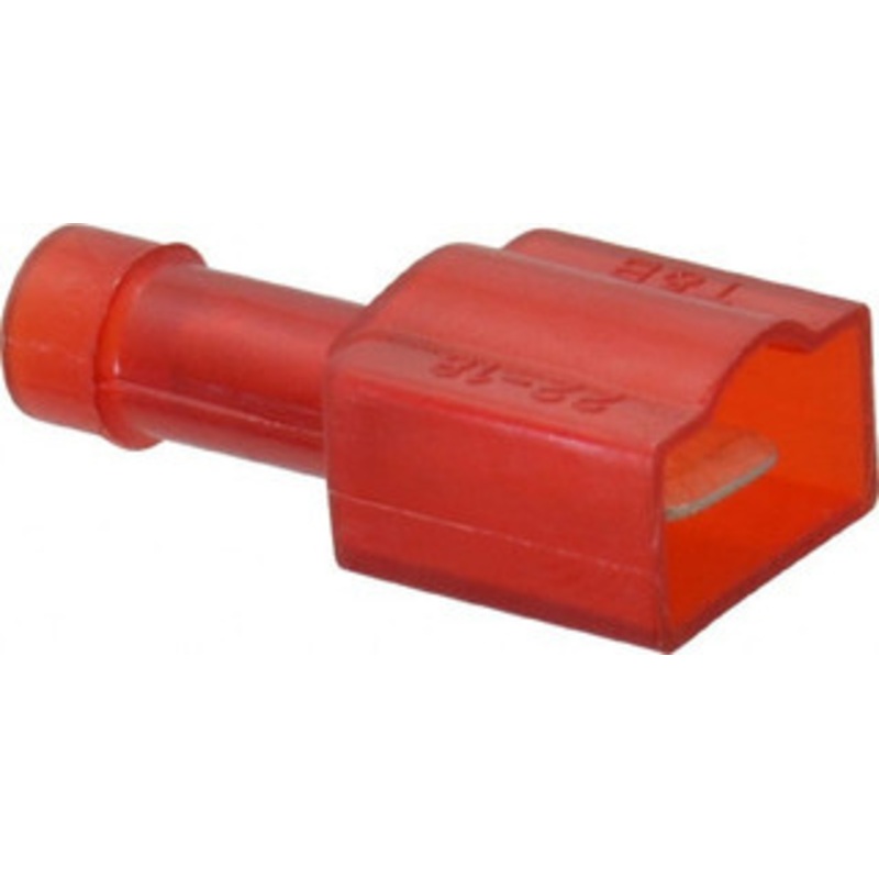 Thomas & Betts 22 to 18 AWG Fully Insulated Male Wire Disconnect 1/4 Tab, Red, CSA Certified, RoHS Compliant, UL 94 V-0, UL File E66716, UL Listed 18RA-251T - 54063052