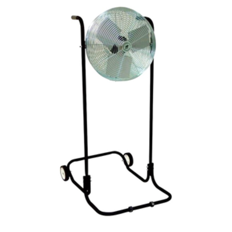 TPI 24 Blade Industrial Workstation Floor Fan w/High Stand, 1/8 HP - F-24H-TE