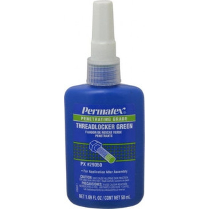 Permatex 50 mL Bottle, Green, Liquid Medium Strength Threadlocker Series 290, 24 hr Full Cure Time, Hand Tool, Heat Removal 29050 - 77847218