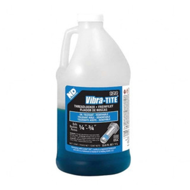 Vibra-Tite 1 L Jug, Blue, Oil Tolerant Threadlocker Series 122, 24 hr Full Cure Time, Hand Tool Removal 12200 - 93864056