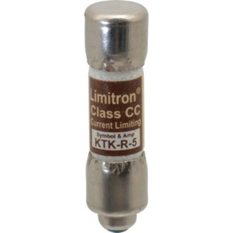 Bussmann 600 VAC, 5 Amp, Fast-Acting General Purpose Fuse Fuse Holder Mount, 1-1/2 OAL, 200 at AC (RMS) kA Rating, 13/32 Diam KTK-R-5 - 74760455