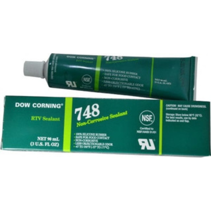 Dow Corning 3 oz Tube Off-White RTV Silicone Joint Sealant -67 to 350F Operating Temp, 30 min Tack Free Dry Time, 36 hr Full Cure Time, Series 748 2455846 - 00232025