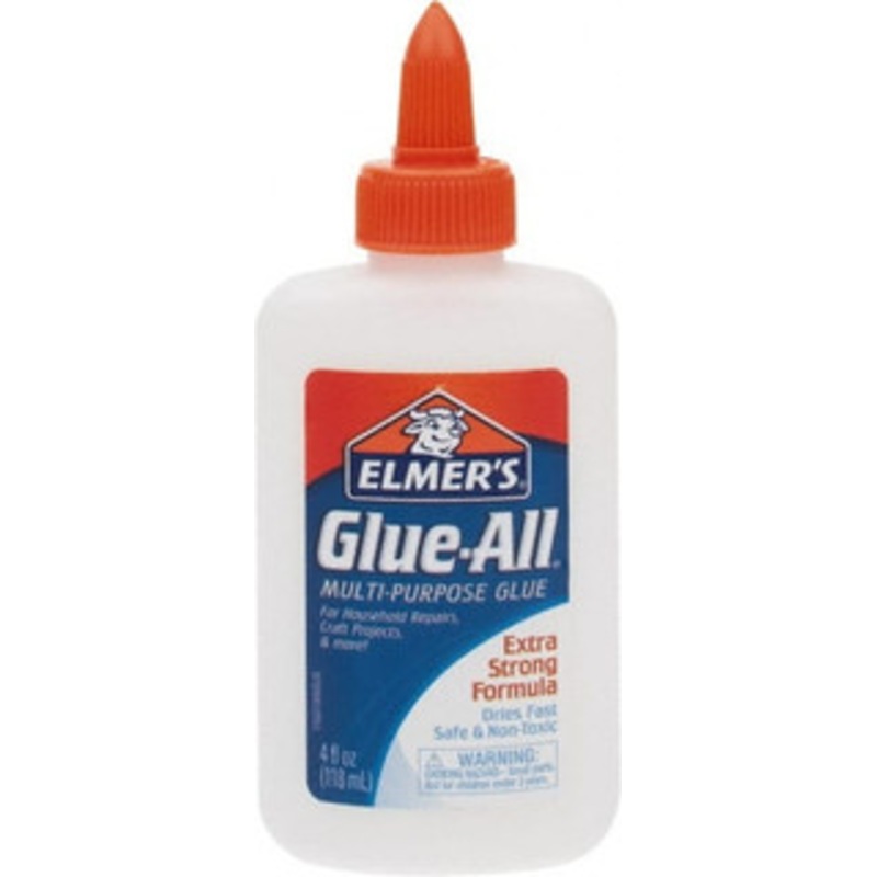 Elmers 4 oz Bottle White All Purpose Glue 5 min Working Time, Bonds to Ceramic, Fabric, Leather, Paper & Wood E1322 - 74045105