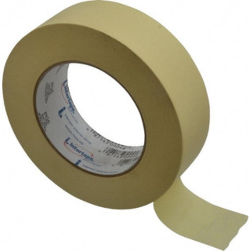 Intertape 36mm Wide x 180 ft. Long x 6.3 mil Tan Paper Masking Tape Rubber Adhesive, 25 Lb/In Tensile Strength, Series PG5 PG5...129R - 08274342