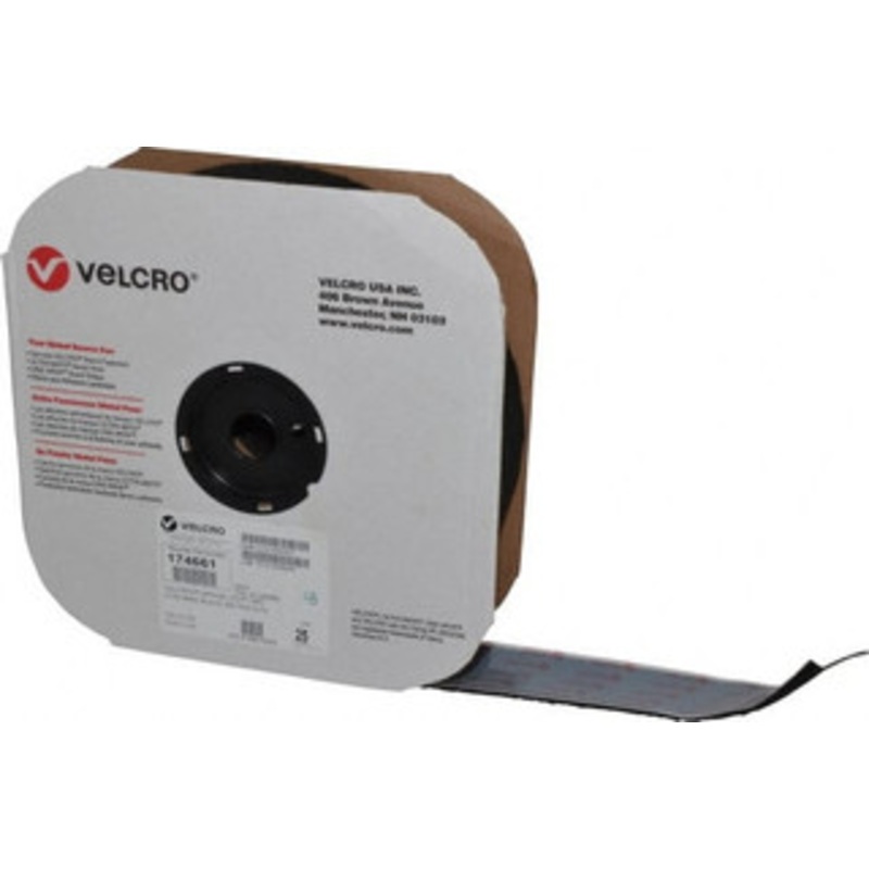 Velcro 2 x 25 Yd Adhesive Backed Loop Roll Continuous Roll, Black 174661 - 67126680