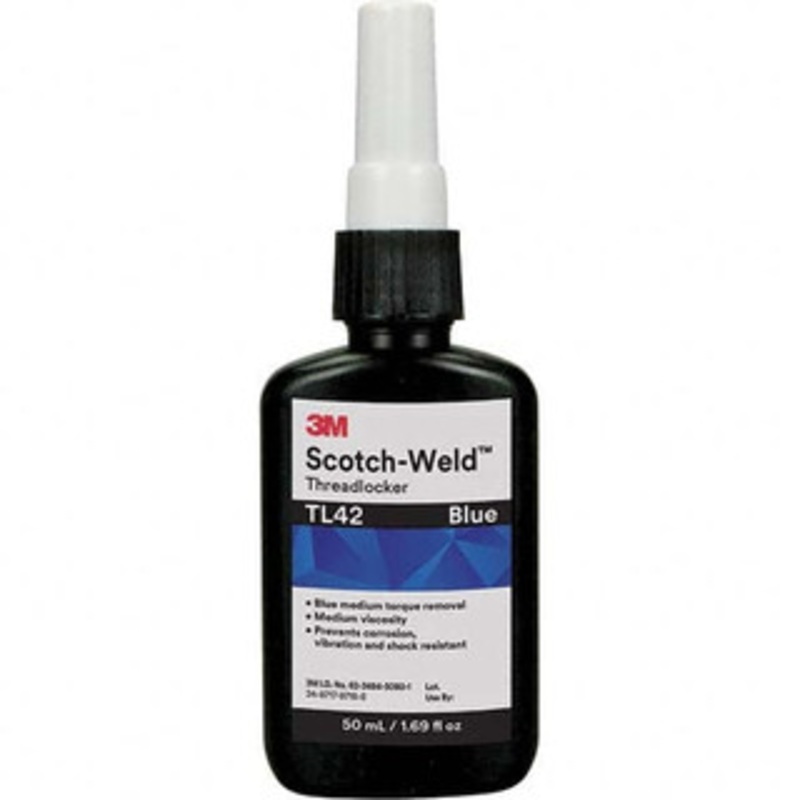 3M 250 mL Bottle, Blue, Medium Strength Liquid Threadlocker Series TL42, 24 hr Full Cure Time, Hand Tool Removal 7100039192 - 32917593