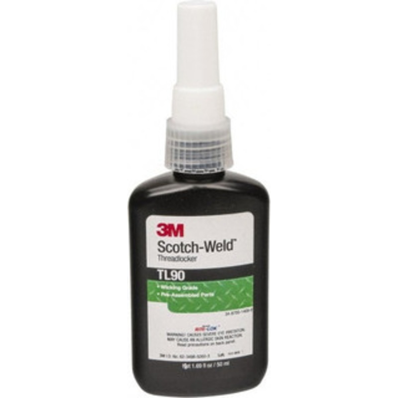 3M 50 mL Bottle, Purple, Medium Strength Liquid Threadlocker Series TL90, 24 hr Full Cure Time, Hand Tool Removal 7100039236 - 32917643