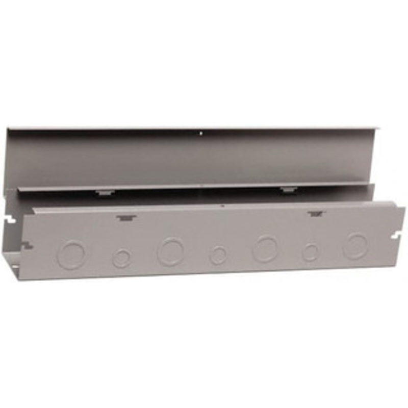 Cooper B-Line 4 High x 102mm Wide x 12 Long, Screw Mount Solid Wall Wire Duct Gray, 3 (Bottom) & 3 (Top) Knockouts, Hinged Cover, Steel 11781196 - 82611666