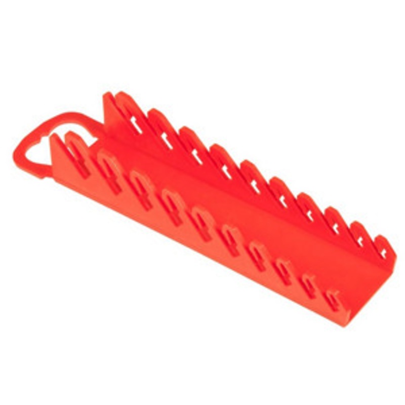 Ernst Manufacturing 11 Slot Gripper Narrow Red Stubby Wrench Holder - ERN5076