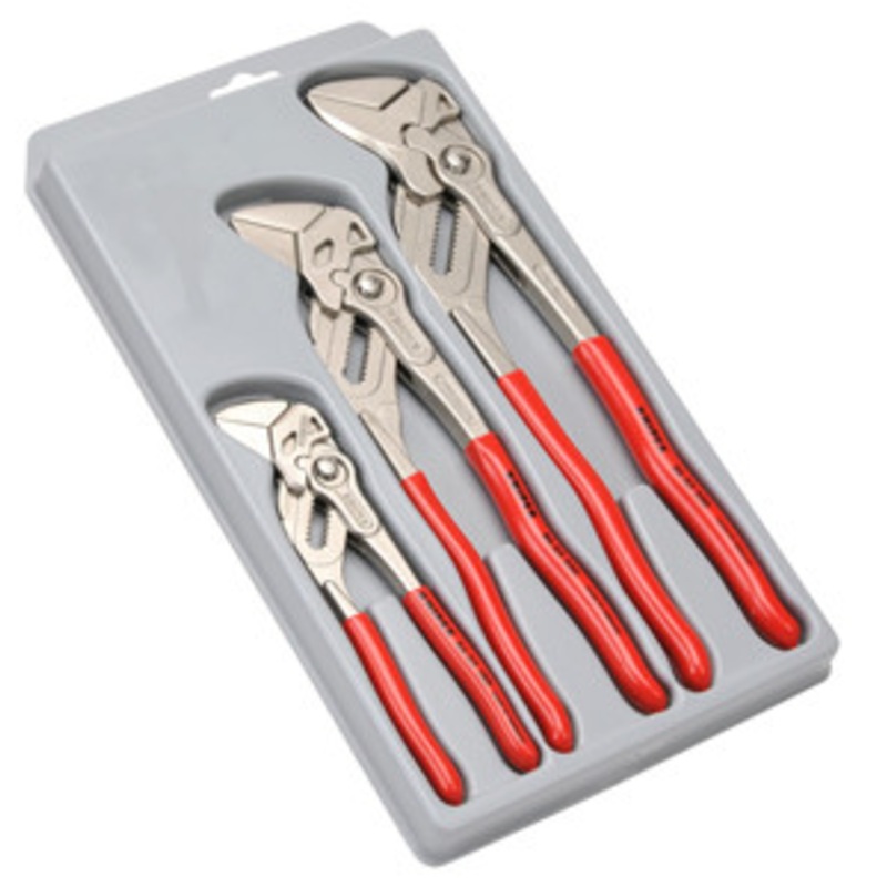 Knipex 3 Piece Smooth Jaw Plier Set - KX002006US2