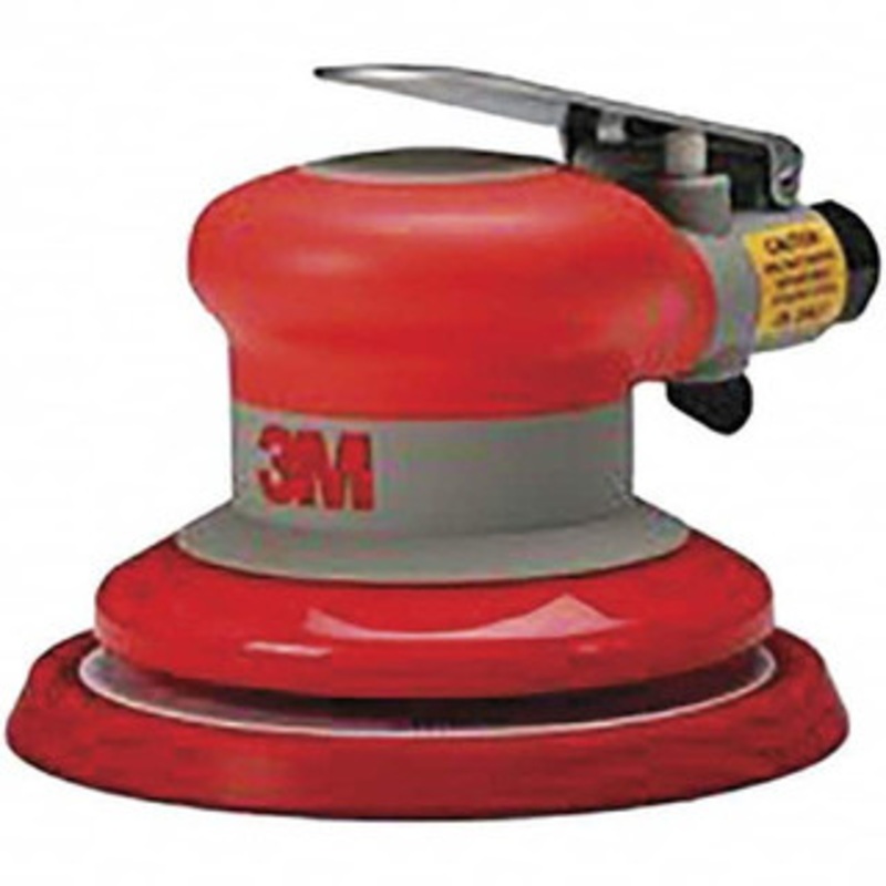 3M 12,000 OPM, 17 CFM Air Consumption, 90 psi Air Pressure, Palm Air Orbital Sander Round Pad, 3/8 Inlet 7000148141 - 80600794