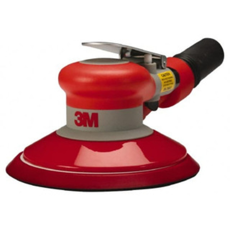 3M 12,000 OPM, 17 CFM Air Consumption, 90 psi Air Pressure, Palm Air Orbital Sander Round Pad, 3/8 Inlet 7100138308 - 93823821
