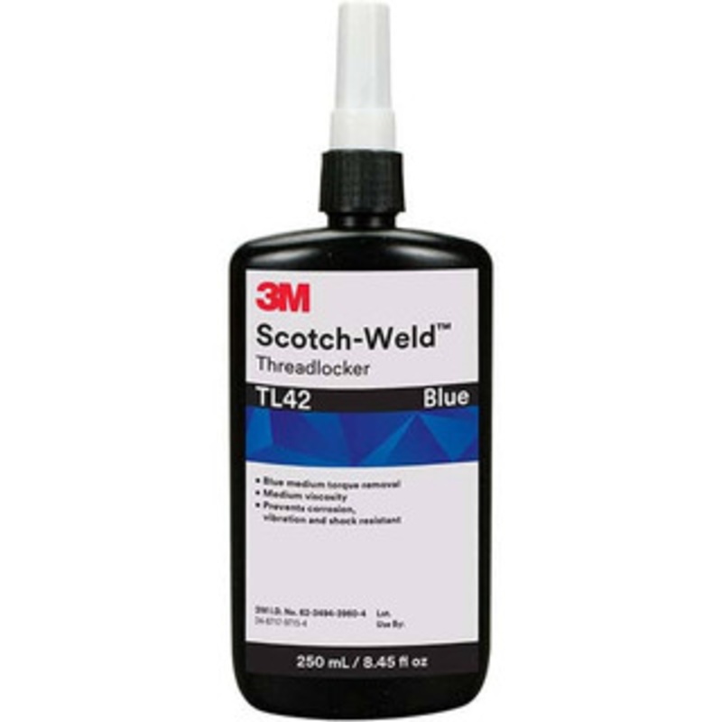 3M 50 mL Bottle, Purple, Low Strength Liquid Threadlocker Series TL22, 24 hr Full Cure Time, Hand Tool Removal 7100039159 - 32917569