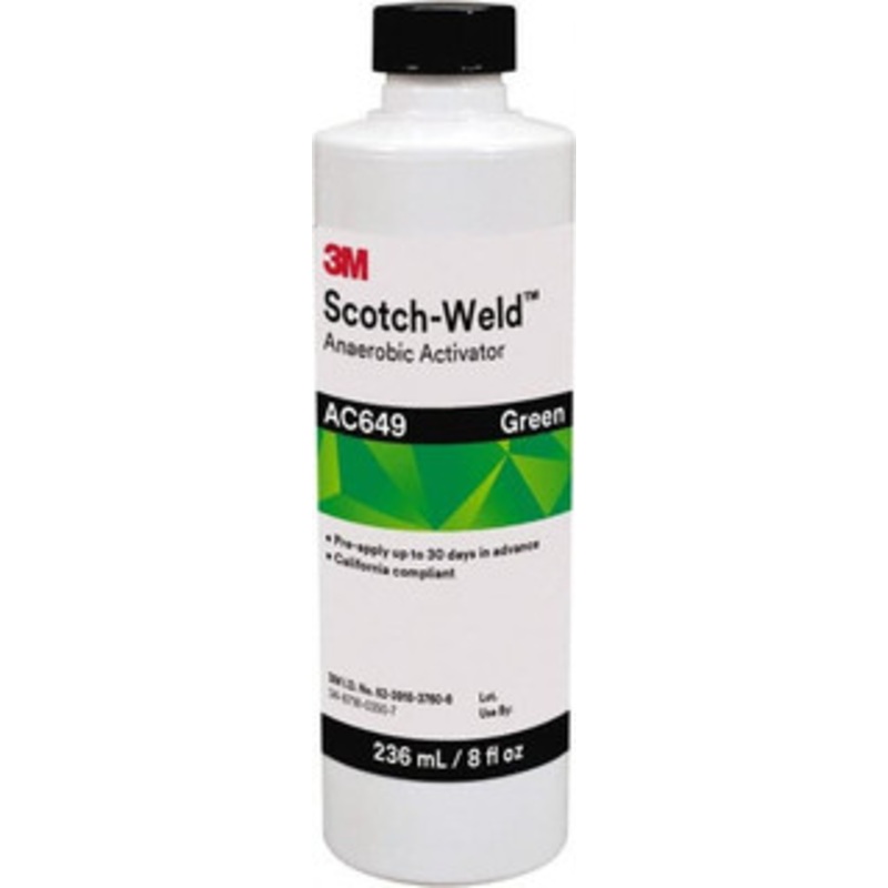3M 8 Fl Oz, Green Adhesive Activator For Use with Threadlockers, Pipe Sealants, Retaining Compounds, Gasket Makers 7010367620 - 76950625