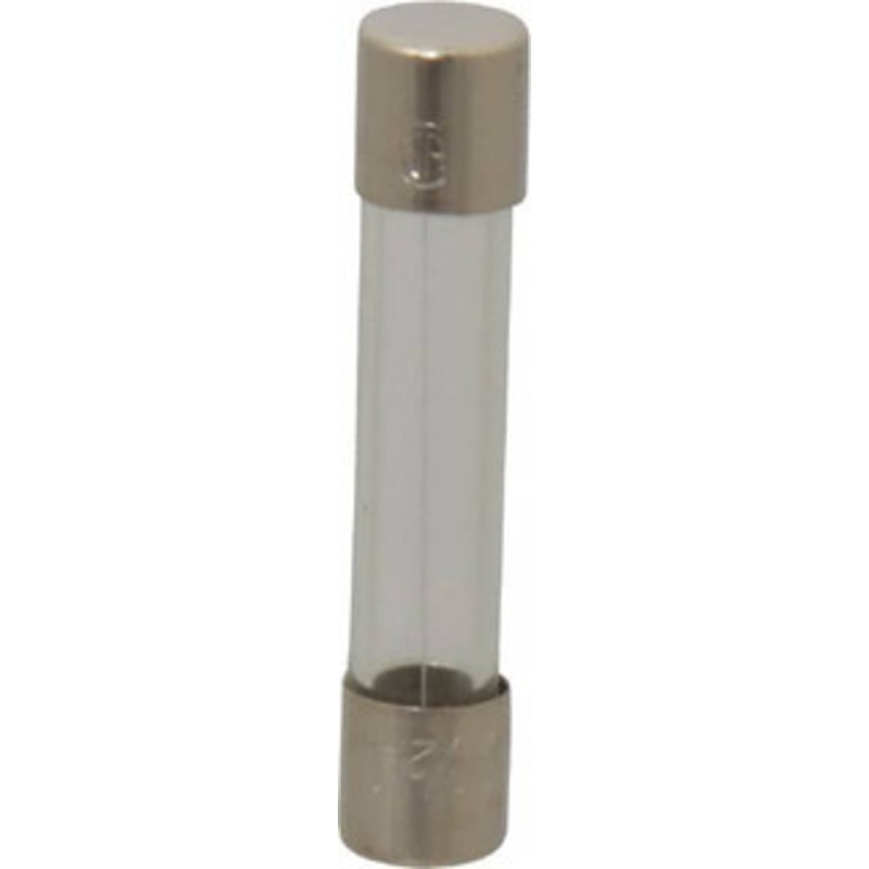 Bussmann 250 VAC, 32 VDC, 0.5 Amp, Fast-Acting Miniature Glass Fuse 1-1/4 OAL, 10 at 125 V kA Rating, 1/4 Diam AGC-1-2-R - 71922561