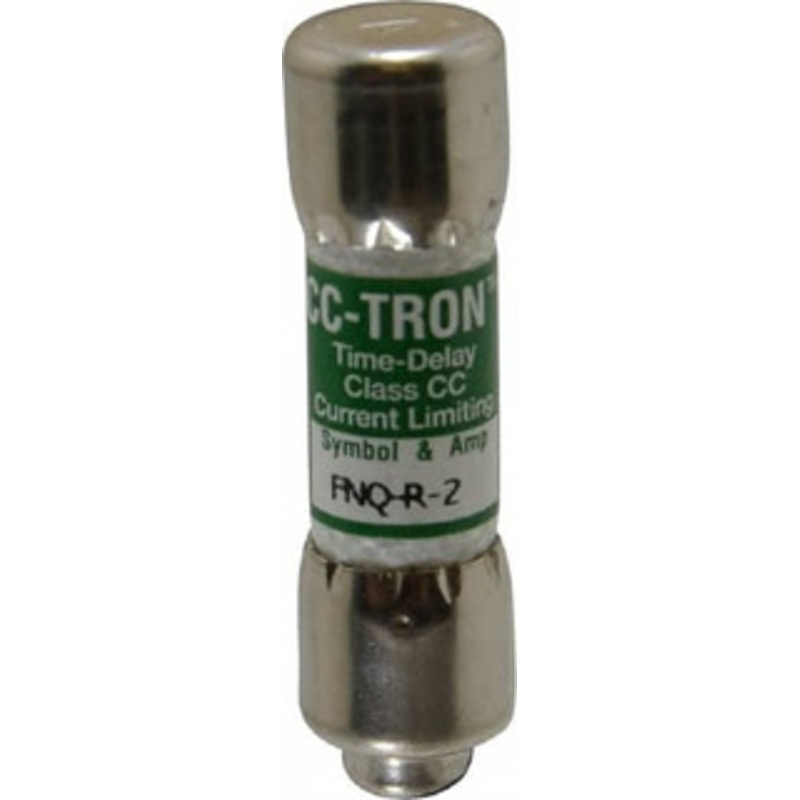 Bussmann 300 VDC, 600 VAC, 2 Amp, Time Delay General Purpose Fuse Fuse Holder Mount, 1-1/2 OAL, 200 at AC (RMS) kA Rating, 13/32 Diam FNQ-R-2 - 75915710