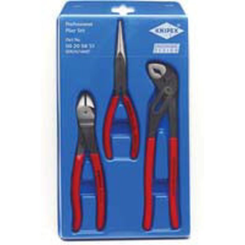 Knipex 3 Piece Pliers Set of Needle Alligator and Cutter Pliers - KX267488