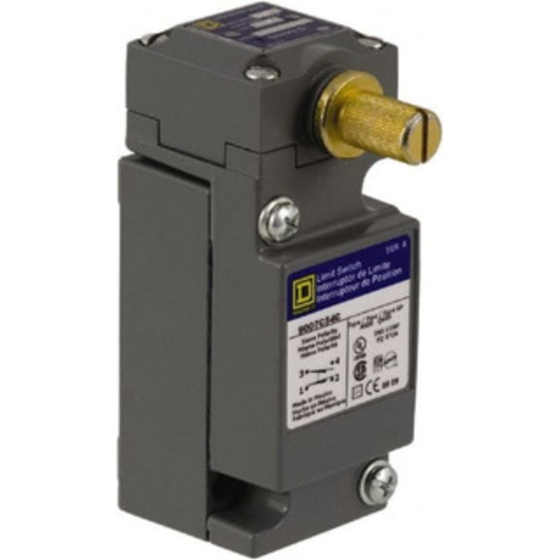 Square D SPDT, NC/NO, 600 VAC at 1.20 Amp, 600 VDC at 0.10 Amp, Screw Terminal, Rotary Head Actuator, General Purpose Limit Switch 1, 2, 4, 6, 12, 13, 6P NEMA Rating, IP66 IPR Rating 9007C54C - 59760272
