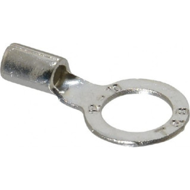 Thomas & Betts 12-10 AWG Noninsulated Crimp Connection D Shaped Ring Terminal 3/8 Stud, 1.1 OAL x 0.59 Wide, Tin Plated Copper Contact C10-38 - 54064282