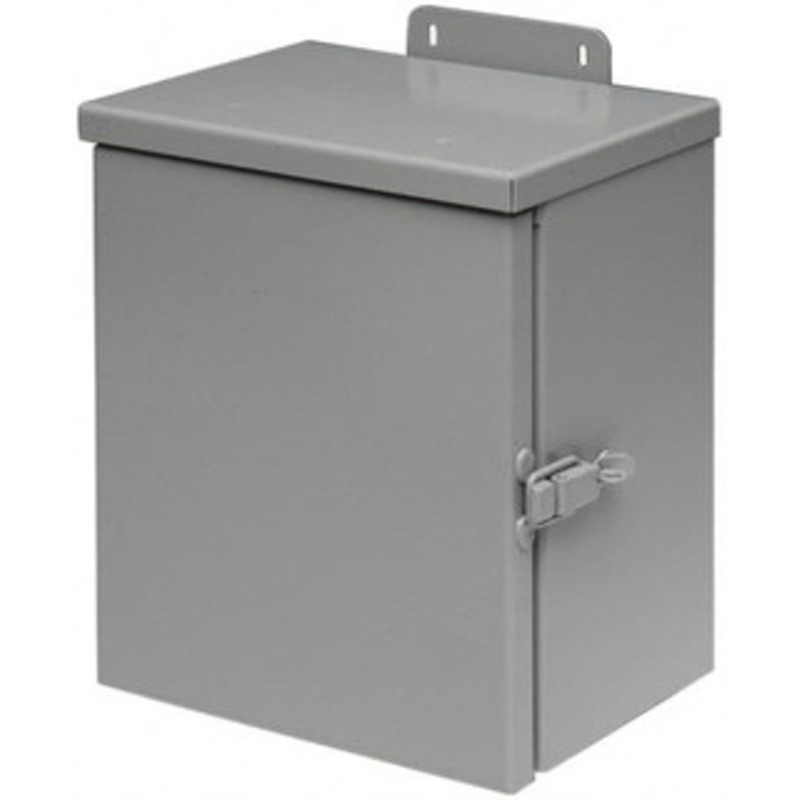 Cooper B-Line NEMA 3R Steel Junction Box Enclosure with Hinge Flat Cover 12 Wide x 12 High x 6 Deep, Rainproof 12126 RHC - 82608910