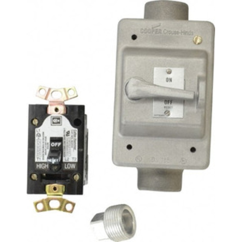 Eaton Cutler-Hammer 1 Pole, 0.4 to 16 Amp, NEMA, Enclosed Toggle Manual Motor Starter 60.5mm Wide x 50mm Deep x 105.7mm High, 1 hp at 120/240 V, 1 hp at 277 V, 1/4 hp at 120/240 V & 1/4 hp at 32 V, CSA Certified, NEMA 1, UL Listed MST01AH - 01259720