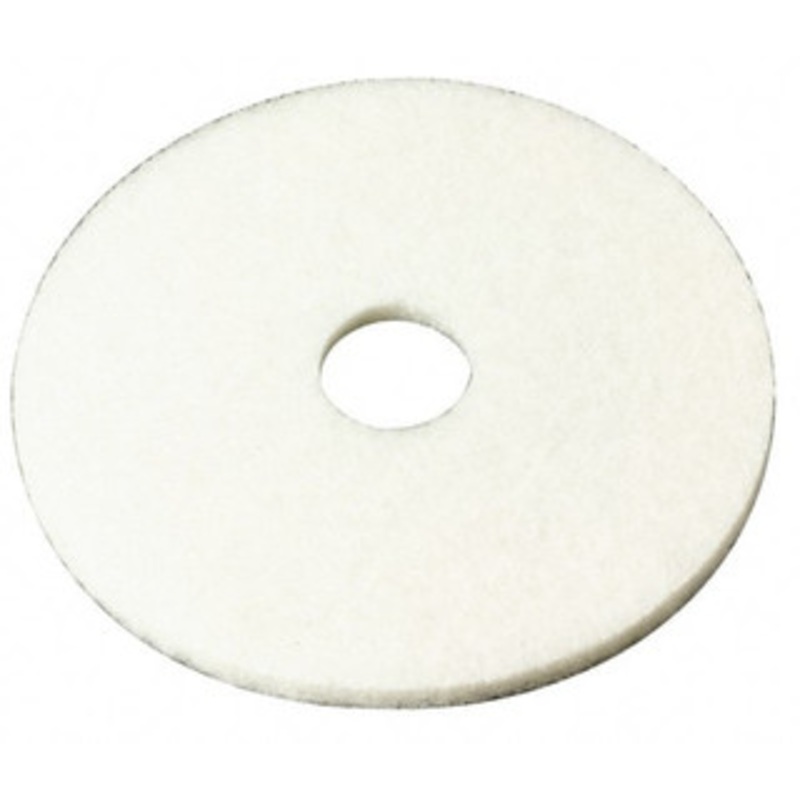 3M 5 Qty 1 Pack Spray Buffing Pad 17 Machine, White Pad, Polyester 7000000664 - 88408836