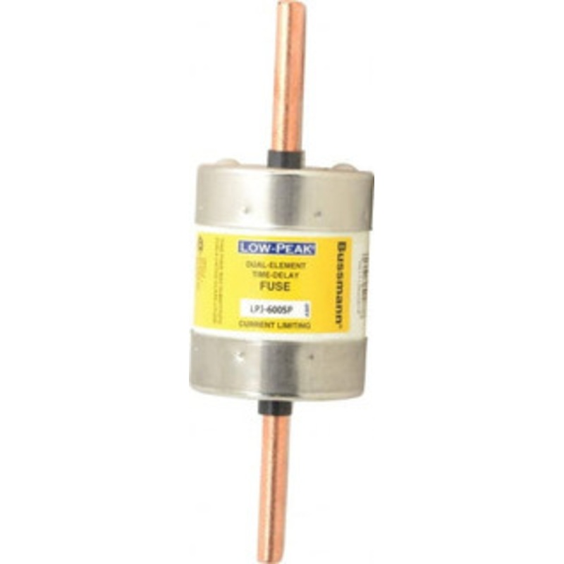Bussmann 300 VDC, 600 VAC, 600 Amp, Time Delay General Purpose Fuse Bolt-on Mount, 203.2mm OAL, 100 at DC, 300 at AC (RMS) kA Rating, 2-1/2 Diam LPJ-600SP - 75390799
